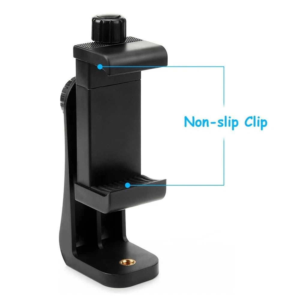 Mobile Phone Clip 360 Degree 1/4 Screw Tripod Mount Holder For iPhone Huawei 1Pc
